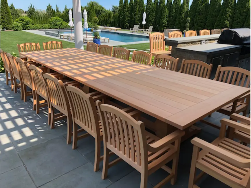 A dining table and chair are made for sale